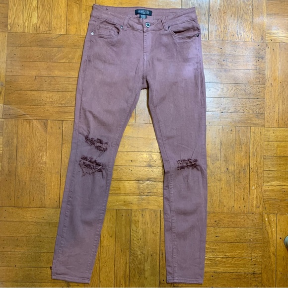 Angel Kiss Ross Pink/Rose Gold Distressed Jeans size 5 (Juniors) - Picture 13 of 14